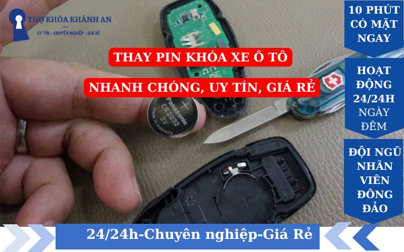 Dịch vụ thay pin khóa xe ô tô